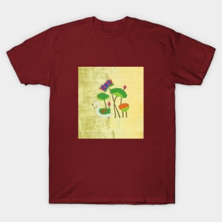 Swan lotus design T-Shirt